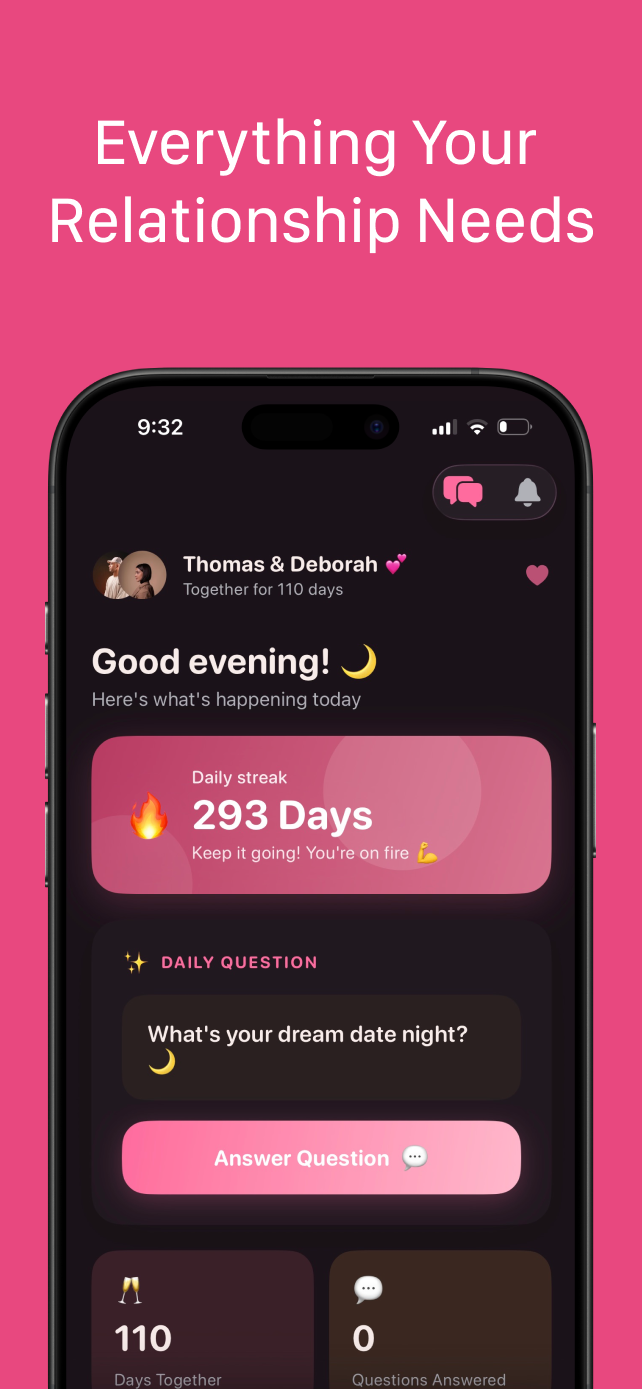 Couple Connect settings and couple profile with partner connection